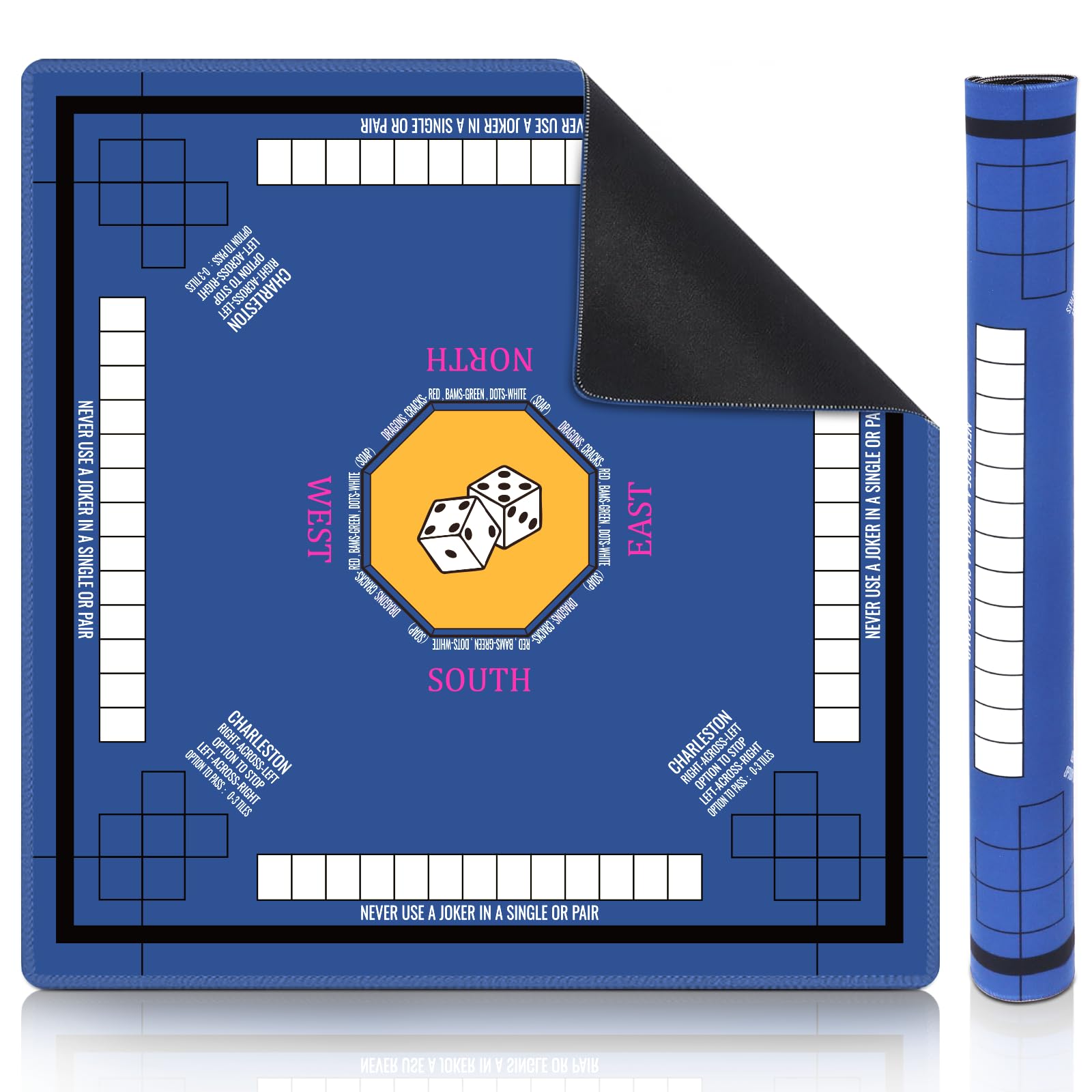 Amazon.com: Nine-Marsh Mahjong Mat for Table 31.5''x31.5'', Non